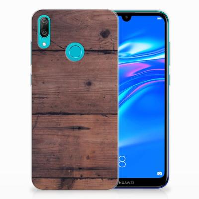 Huawei Y7 2019 Bumper Hoesje Old Wood