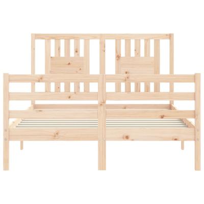 Bedframe met hoofdbord massief hout