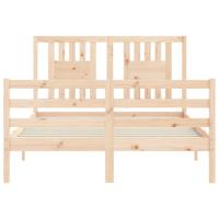 Bedframe met hoofdbord massief hout - thumbnail