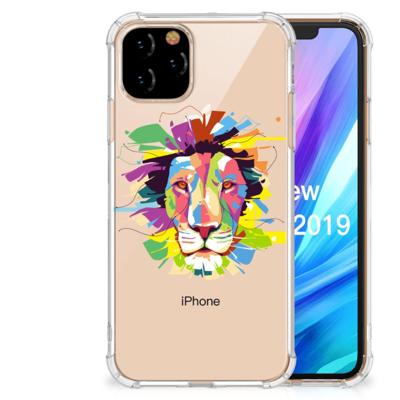 Apple iPhone 11 Pro Stevig Bumper Hoesje Lion Color Apple iPhone 11 Pro Stevig Bumper Hoesje Lion Color