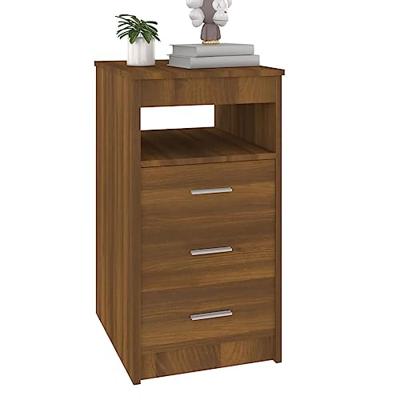 Ladekast 40x50x76 cm bewerkt hout bruin eikenkleur
