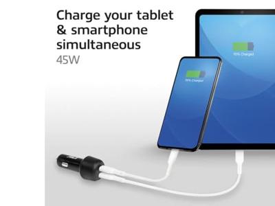 ACT 2-poorts USB-C autolader