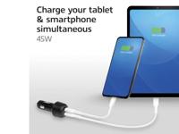 ACT AC2200 2-poorts USB-C Fast Charge Autolader 45W met Power Delivery - thumbnail