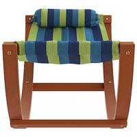 Hangmatschommel voor kinderen stof blauw en groen - thumbnail