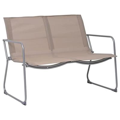 VidaXL 4-delige loungeset stof en staal taupe VidaXL 4-delige loungeset stof en staal taupe