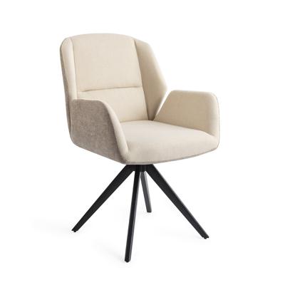 Jesper Home Eetkamerstoel 'Myoko' Turn Black, Draaibaar, kleur Sandy Hill