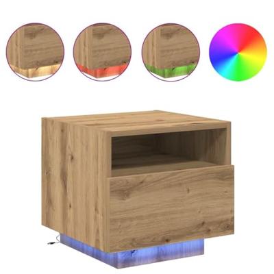 Nachtkastje 2 pcs Artisan Eiken 40 x 39 x 37 cm Bewerkt hout