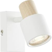 Brilliant Pini 10145/75 Wandlamp GU10 Wit, Hout - thumbnail