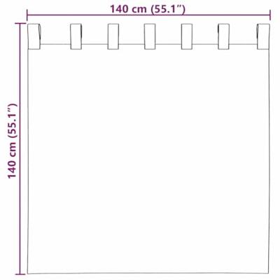 Voile gordijnen met lussen 2 st terracotta 140x140 cm Voile gordijnen met lussen 2 st terracotta 140x140 cm