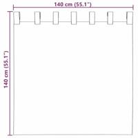 Voile gordijnen met lussen 2 st terracotta 140x140 cm - thumbnail