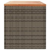 Tuinbox 220x50x54 cm poly rattan en acaciahout grijs - thumbnail