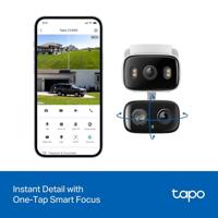 Tapo C246D Wifi-bewakingscamera voor buiten, met 2K dubbele lens, 125° groothoek en 6 mm telelens, smart tracking, gratis KI-detectie, nachtzicht, microSD-kaart tot 512 GB - thumbnail