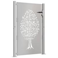 Poort 105x155 cm boomontwerp cortenstaal - thumbnail