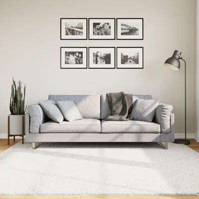Vloerkleed OVIEDO laagpolig 200x200 cm crmekleurig