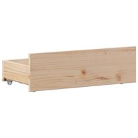 Bedframe met hoofdbord zonder matras grenenhout 75x190 cm - thumbnail