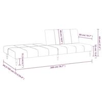 Slaapbank 2-zits fluweel roze - thumbnail