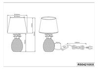 Trio TafellampPineapple 35cm goud met zwart - R50421079 - thumbnail