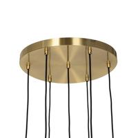 QAZQA Art Deco hanglamp goud met glas 7-lichts - Laura - thumbnail