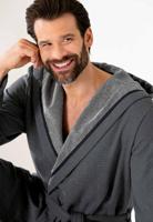 Cawo herenbadjas antraciet - met capuchon-46/48 - thumbnail