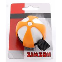 Simson fietsbel sport wit-oranje op kaart - thumbnail