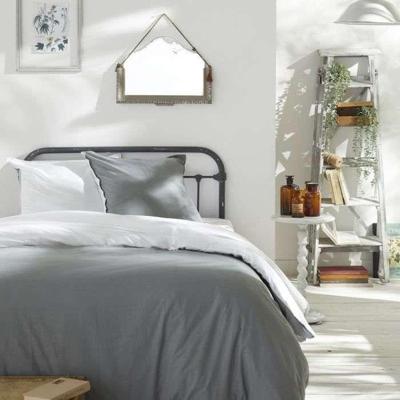 Dekbedovertrek - TODAY - CHARME - 57 thread count katoen - Lichtgrijs x Dune Constance - 260 x 240 cm