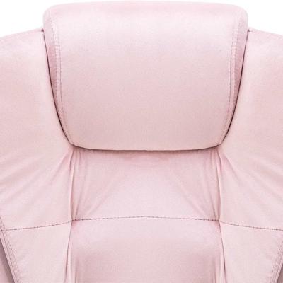 Massagekantoorstoel fluweel roze - thumbnail