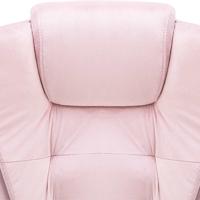 Massagekantoorstoel fluweel roze - thumbnail