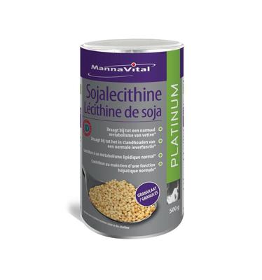 Mannavital Sojalecithine Platinum Granulaat Voedingssupplement Metabolisme 500 Gr