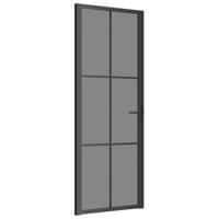 VidaXL Binnendeur 76x201,5 cm esg-glas en aluminium zwart - thumbnail