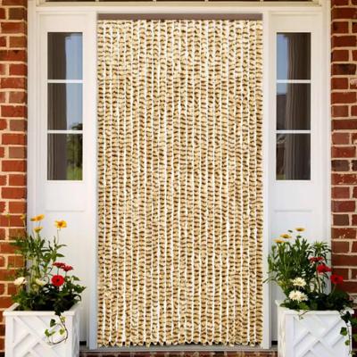 Vliegengordijn 100x220 cm chenille beige en bruin