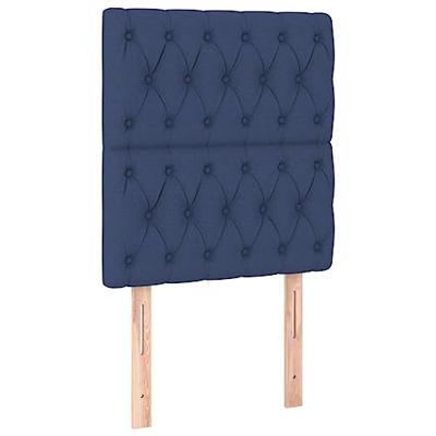 Hoofdbord LED 80x7x118/128 cm stof blauw