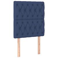 Hoofdbord LED 80x7x118/128 cm stof blauw - thumbnail