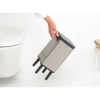 Brabantia Bo hi afvalemmer 4 liter met kunststof binnenemmer matt steel fingerprint proof - thumbnail