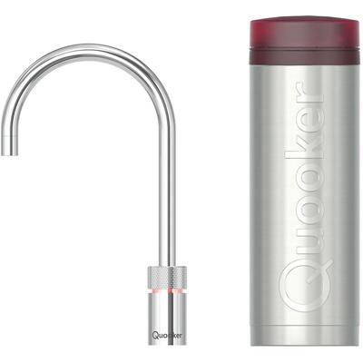 Quooker Nordic Round Kokendwaterkraan Single Tap Set - Kokend Water - Chroom - Inclusief PRO3 Reservoir