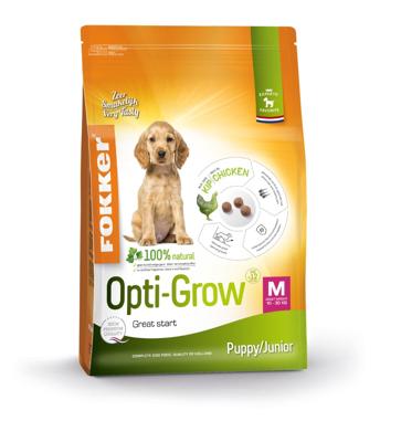 Fokker Opti-Grow M Puppy/Junior hondenvoer 2 x 2,5 kg
