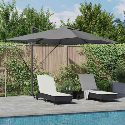 Cantilever Roma parasol Antraciet en Zwart 352 x 251 x 265 cm