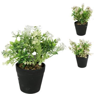 Kunstplant in pot 18 cm 3 assorti | 12 stuks