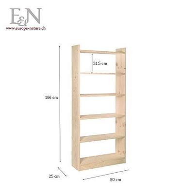 Boekenwinkel Astigarraga Gala Natuurlijk Pijnboom 184 x 80 x 25 cm 6 Planken