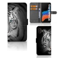 Samsung Galaxy Xcover 6 Pro | Telefoonhoesje | Met pasjeshouder | Tijger - thumbnail