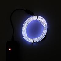 Flexibele LED licht EL Wire string strip touw Glow decor Neon Lamp USB controlle 3M energiebesparende masker glazen gloed lijn F277 (wit licht) - thumbnail