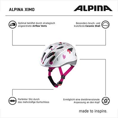 Olympic Sportswear Alpina sports kinderhelm ximo white hearts 47-51 glans