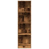Boekenkast 40x24x143 cm bewerkt hout oud houtkleurig - thumbnail