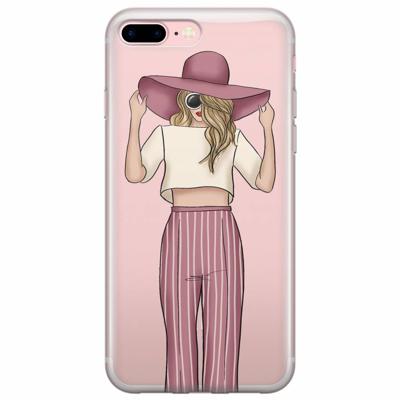iPhone 8 Plus/7 Plus transparant hoesje - Summer girl iPhone 8 Plus/7 Plus transparant hoesje - Summer girl