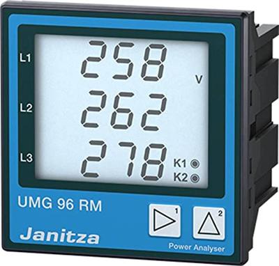 Janitza UMG 96RM-P Analysator L-N: 10-300 VAC, L-L: 18-520 VAC