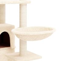 VidaXL Kattenmeubel met sisal krabpalen 175 cm crèmekleurig - thumbnail