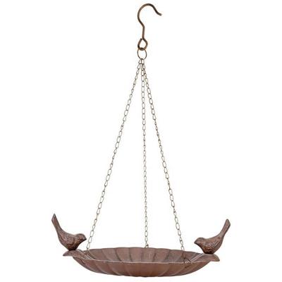 Vogelbad hangend met 2 vogels / Esschert Design Vogelbad hangend met 2 vogels / Esschert Design