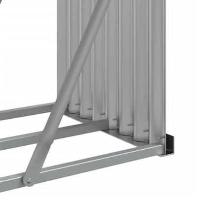 VidaXL Haardhoutopslag 300x45x100 cm gegalvaniseerd staal antraciet