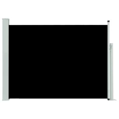 Tuinscherm uittrekbaar 100x500 cm zwart