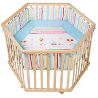 Roba babybox Butterfly zeshoek 121 x 106 cm hout naturel - thumbnail