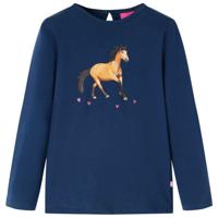 VidaXL Kindershirt met lange mouwen 104 marineblauw - thumbnail